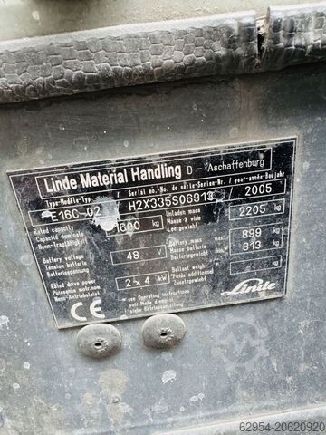 Stivuitor electric cu 3 roți Linde E 16 C-02 Kabine Duplex