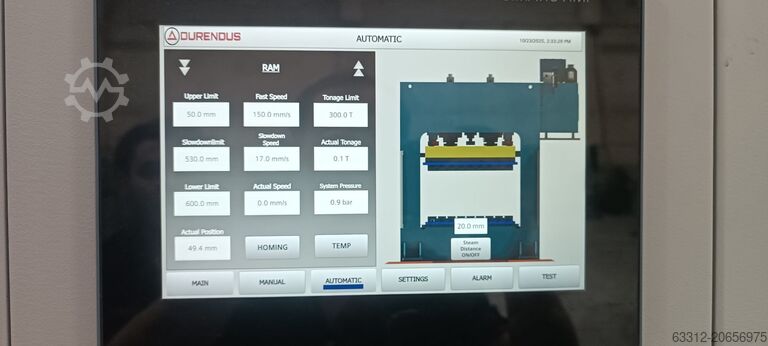 Doppelständerpresse Durendus 300 T Doppelständerpresse Heizpresse