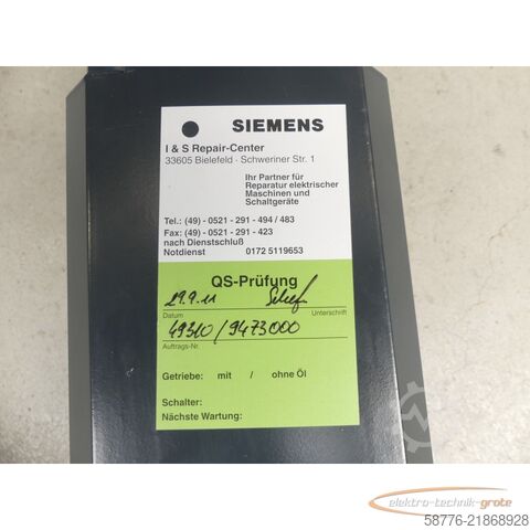 Styreenhet Siemens 1FT6064-1AH71-3EG1 Servomotor SN:YFM913199703003 -generalüberholt-