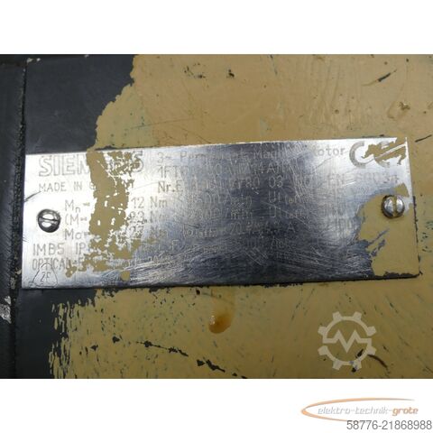 Unit kawalan Siemens 1FT6086-8AH71-4AH1 Synchronservomotor SN: EKD61778003001