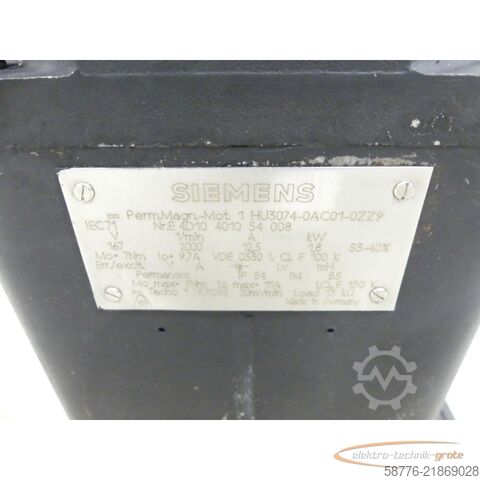 Upravljačka jedinica Siemens 1HU3074-0AC01-0ZZ9 Permanent Magnet Motor SN: E4D10401054008