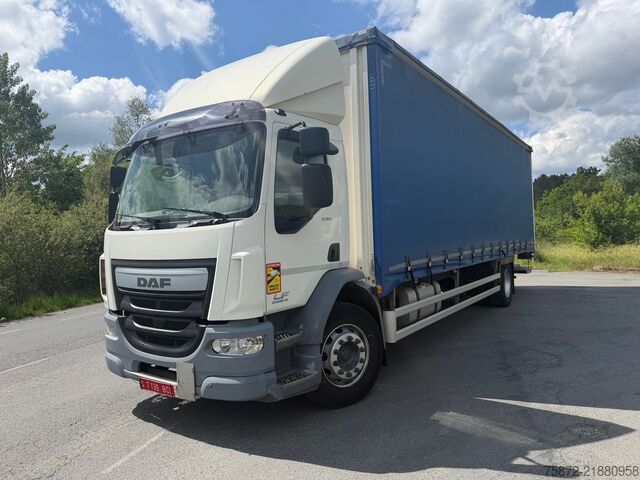 Nákladné auto s plochou korbou a plachtou DAF LF 290 EURO 6 TAULINER 9M
