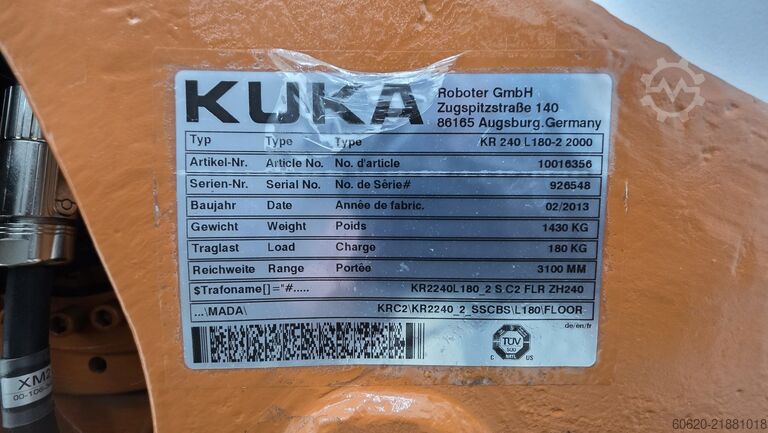 Robot industrial KUKA KR 240 L180-2 2000