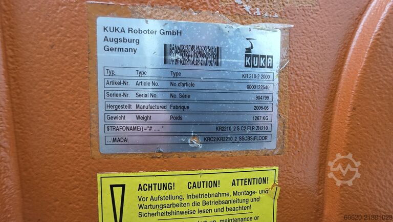 Robot industrial KUKA KR 210-2 2000