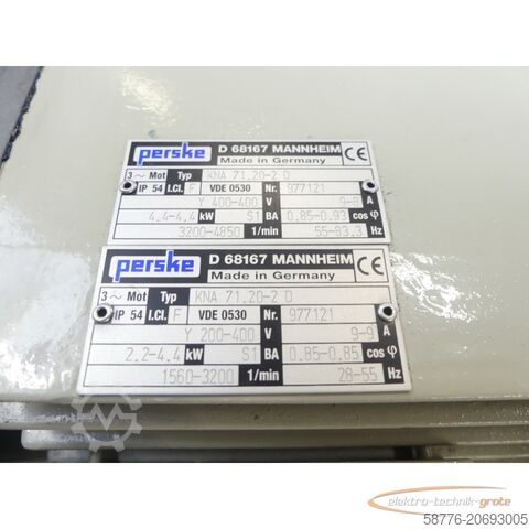 GMN Motor GMN TSEV 100 sau x 315-6009 Spindel SN: R335461 + Perske KNA 71.20-2 D Motor