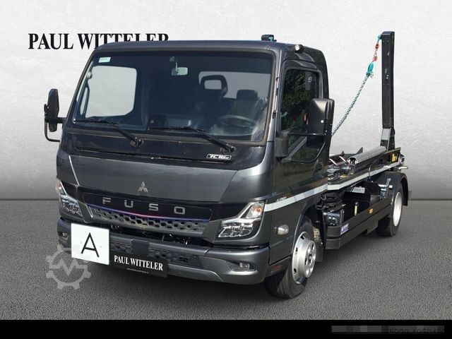 Transporter mit Kipper FUSO eCanter 7C18e Heimann Absetzkipper