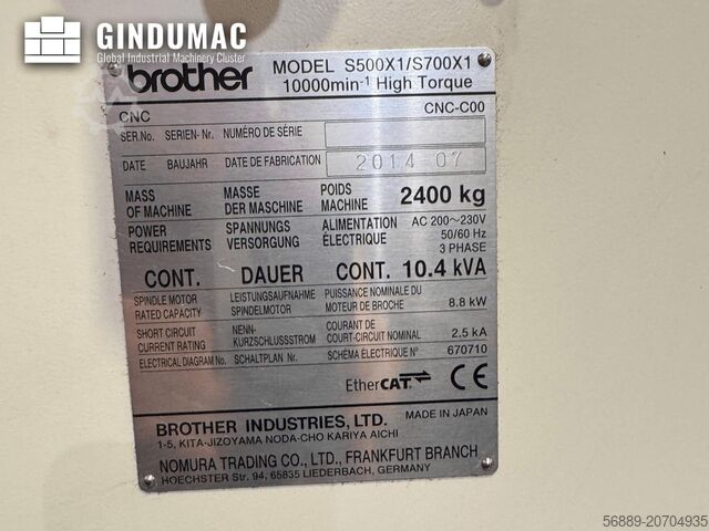 Centro de mecanizado vertical Brother Speedio S700X1