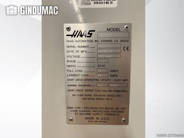 Máquina de torneamento horizontal HAAS ST-20Y