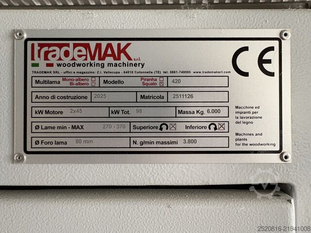 Serial saw TRADEMAK SRLSqualo 420 