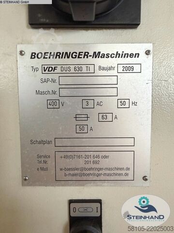 เครื่องกลึงควบคุมวงจร VDF-BOEHRINGER DUS 630 ti
