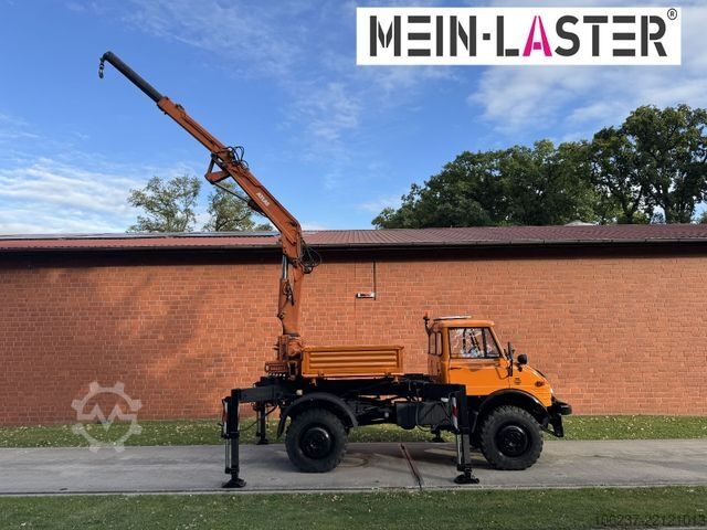 รถตู้เครนติดตั้งบนรถบรรทุก UNIMOG U 1100 Atlas AK 3006 nur 14.215 km-1. Hand