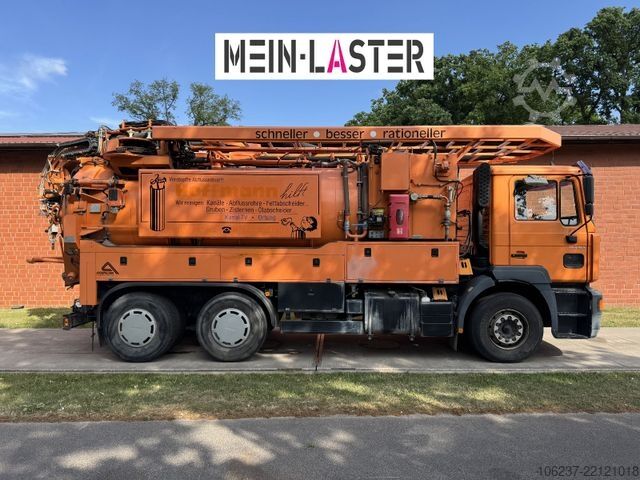 Цистерна камион за вакуум MAN FE 410 Assmann Saug HD Spüler Recycling +  FB.