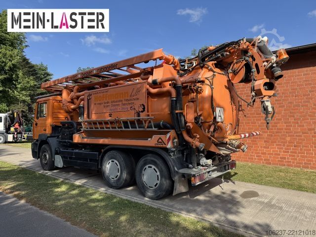 Цистерна камион за вакуум MAN FE 410 Assmann Saug HD Spüler Recycling +  FB.