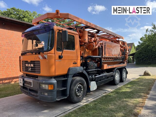 Lori tangki vakum MAN FE 410 Assmann Saug HD Spüler Recycling +  FB.