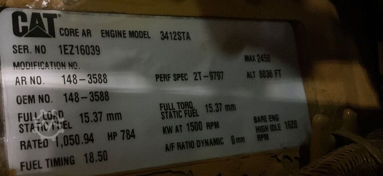 Agregat Caterpillar 3412 STA, 900F