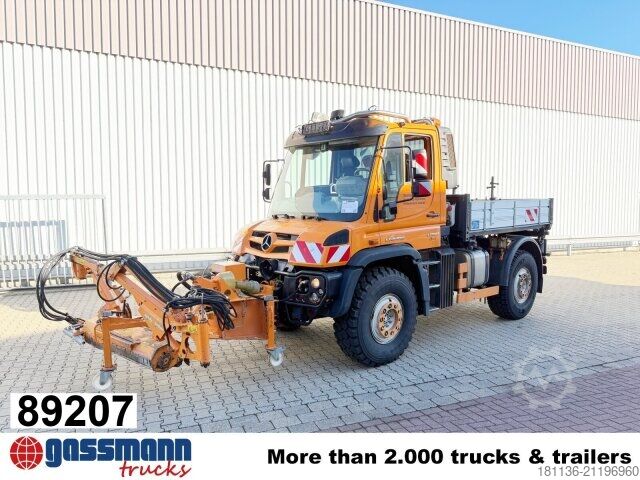 شاحنة للأغراض الخاصة Unimog U 527 4x4, Kommunalhydraulik, Schmidt Mähgerät,
