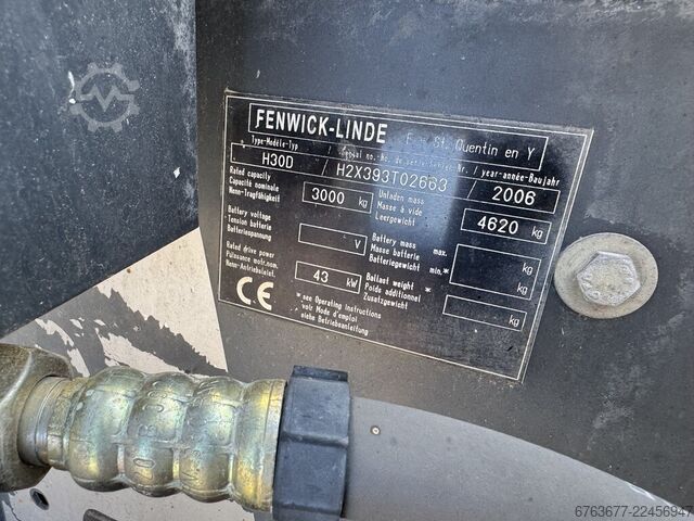 Linde H30D-01 Triplo 465 prosti dvig / stranski pomik / 4. funkcija VW Diesel 2006 LINDE H30D-01 Triplo 465 Freelift / Sideshift / 4e Functie VW Diesel 2006