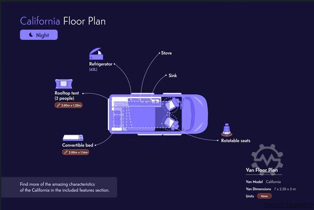 Avtodom 2022 Volkswagen California Coast | Cambio automatico | Tetto a soffietto