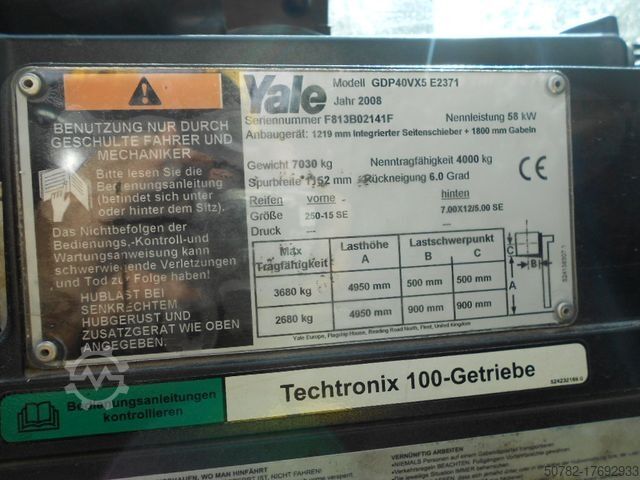 Priekinis krautuvas YALE Yale GDP40VX, 4 Tonnen Stapler