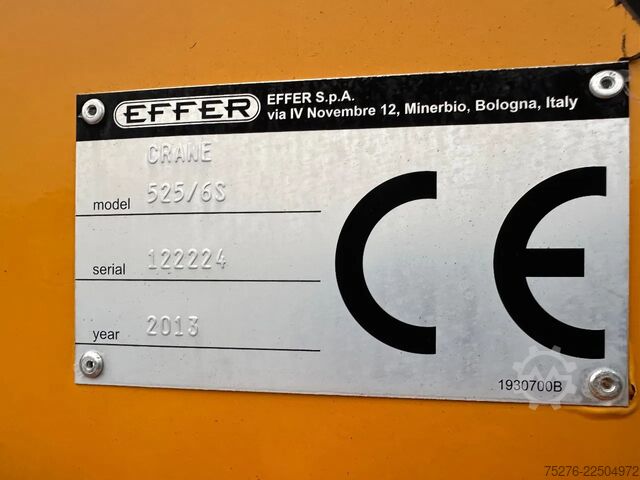 Camion-grue Volvo FH 480 6x4 Effer 525/6S + Fly Jib 6S ,Winch Euro 5
