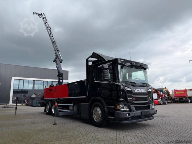 Camion-grue Scania P370 XT 6x2 HMF 3220-K6+Fly jib FJ600-K3 Euro 6D