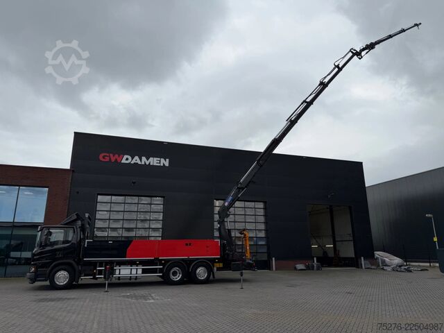 Camion-grue Scania P370 XT 6x2 HMF 3220-K6+Fly jib FJ600-K3 Euro 6D