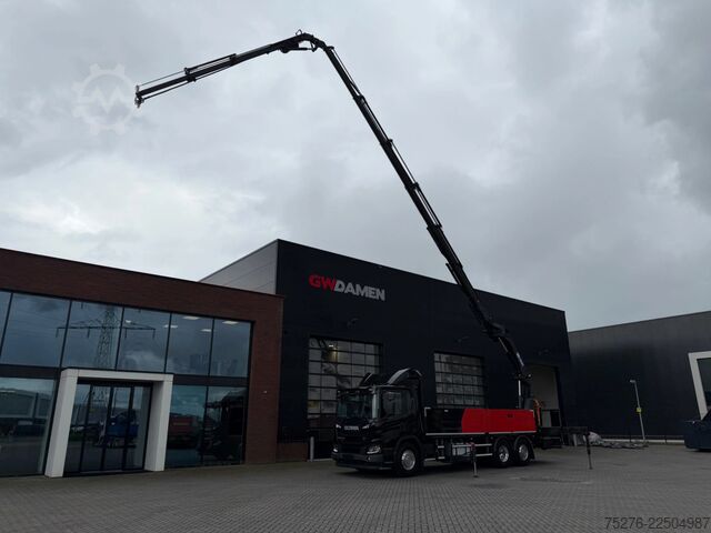 Camion-grue Scania P370 XT 6x2 HMF 3220-K6+Fly jib FJ600-K3 Euro 6D