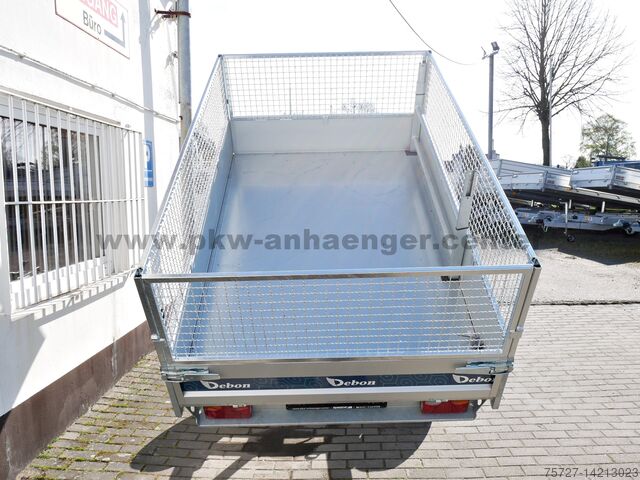 Tipvogn Cheval Liberté CHEVAL LIBERTE PW0LUX 1500kg 250x155x85cm Rückwärtskipper mit Gitteraufsatz