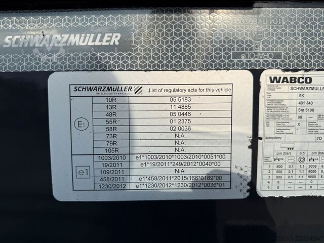 Tipper semitrailer SCHWARZMÜLLER SK K10VLN3 Kippauflieger 3 Achse