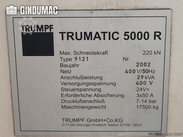 TRUMPF Trumatic 5000 R TRUMPF Trumatic 5000 R
