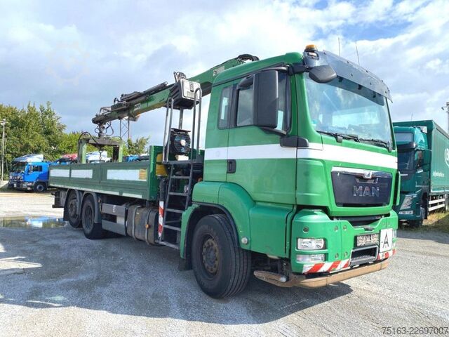 Grúa montada en camión MAN TG-S 26.320 6x2-2 BL Pritsche Kran Hiab XS166 DS