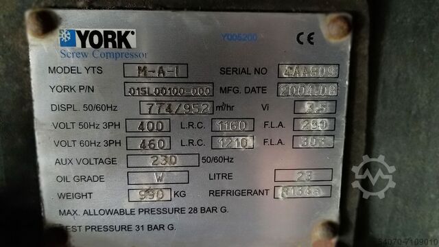 Охолоджувач. Used Aircooled Chiller York YAES 787 KW 2005 yom