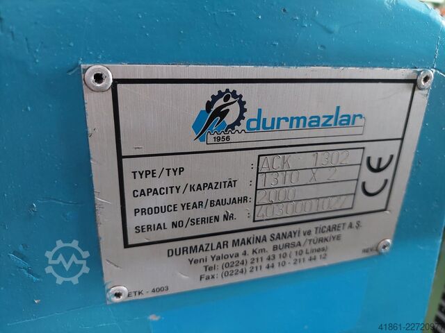Manuel drejelig bukkemaskine DURMA ACK 1302