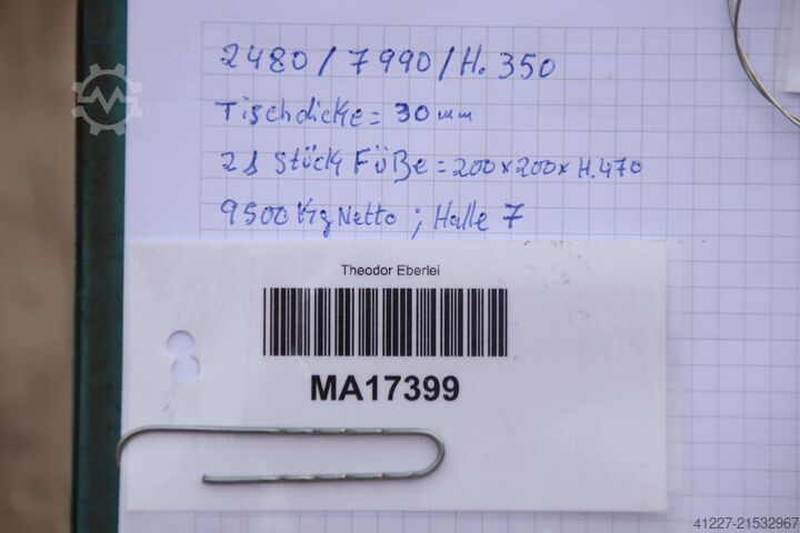 опорная плита unbekannt 7990/2480/H350 mm