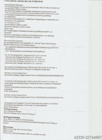 Noliktavas pacēlājs Haenel 1300-825