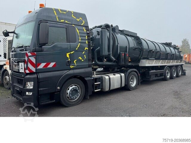 د ویکیوم ټانک لارۍ MAN 18.400 TGX Kutschke 24m³ Saug-Sattelzug