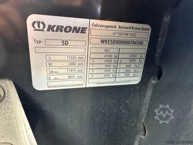 Transporte de contenedores Krone 40FT High Cube Chassis / BPW / drum / NL-chassi...