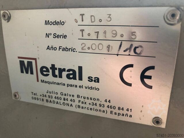 Vrtací stroj na ploché sklo METRAL  SA TD 3