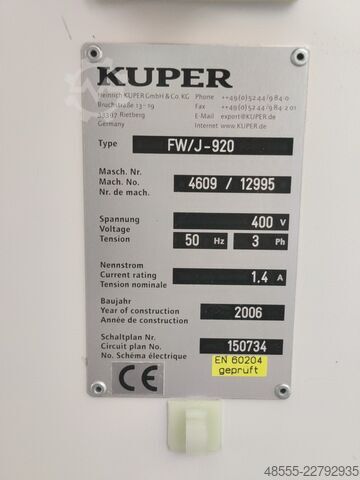 Máquina de junção de folha Kuper FWJ 920