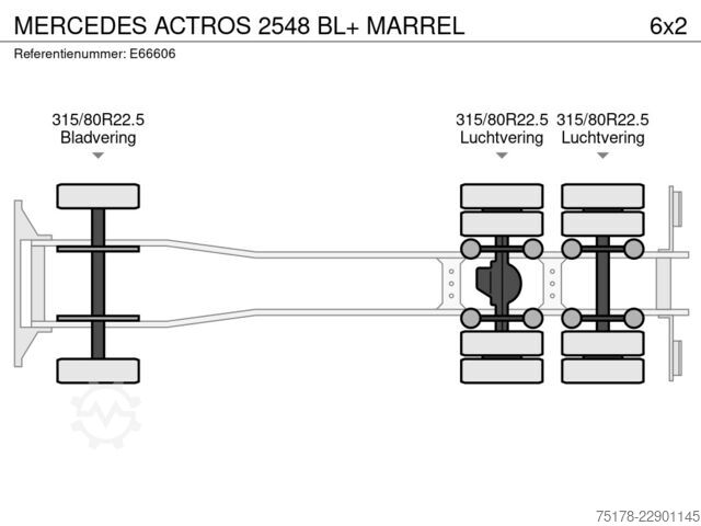  Mercedes-Benz ACTROS 2548 BL+ MARREL