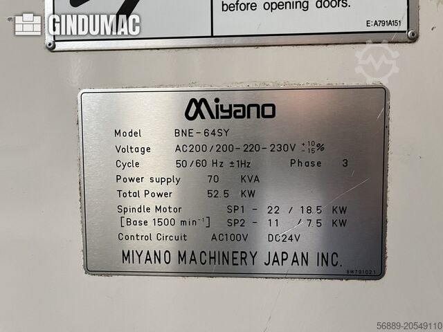 מכונת מפנה אופקית Miyano BNE-64SY