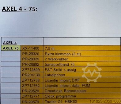Vertical machining center FOM AXEL 4 075