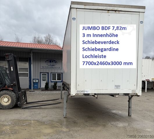 Csere karosszéria platformmal és ponyvával Krone Jumbo 3m Innenhöhe Hubdach Edscha