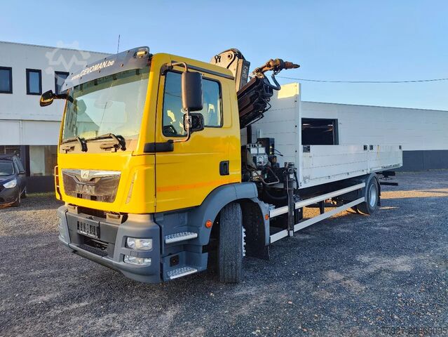 Ladepritsche MAN TGM 18.250 Open box + HIAB 166-3