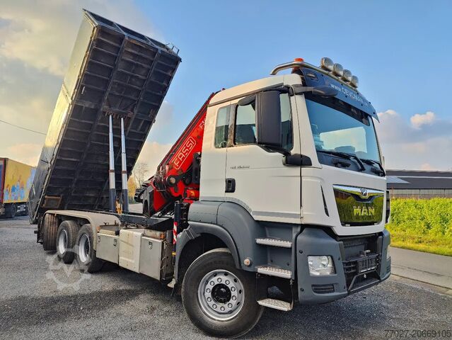 Kipper mit Kran MAN Tridem 8x4 Euro6 Kipper Kraan Fassi F365
