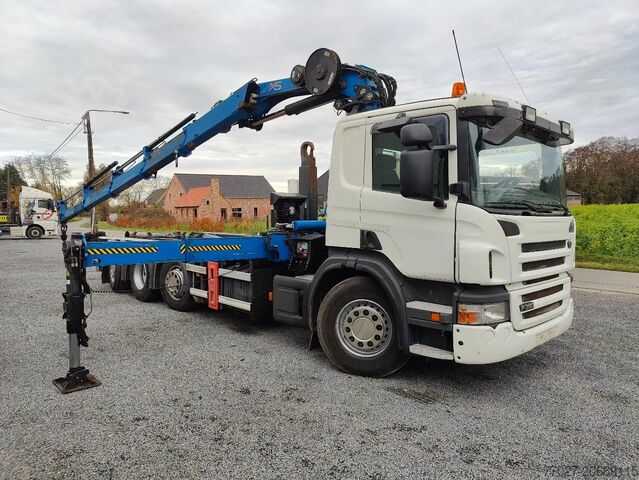 Hakenarmsystem Scania P360 8x2 Tridem container Crane HIAB 244