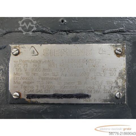 Unit kawalan Siemens 1HU3076-0AC01 - Z Motor SN: E9K81865201002