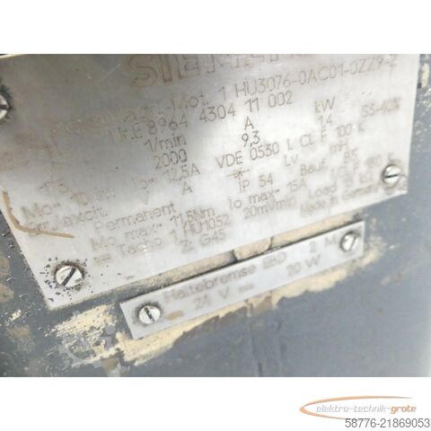 Steuerung Siemens 1HU3076-0AC01-0ZZ9 - Z Motor SN: E8964430411002