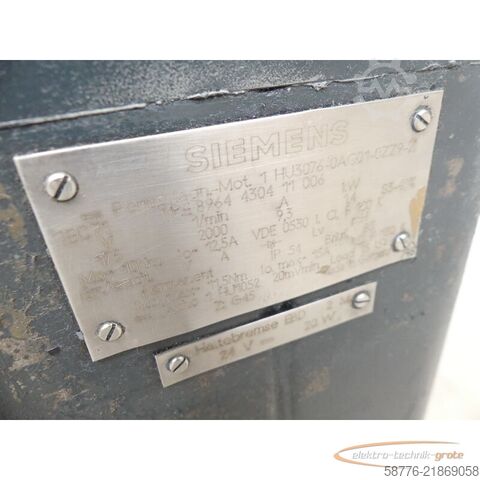 Unit kawalan Siemens 1HU3076-0AC01-0ZZ9 - Z Motor SN: E8964430411006