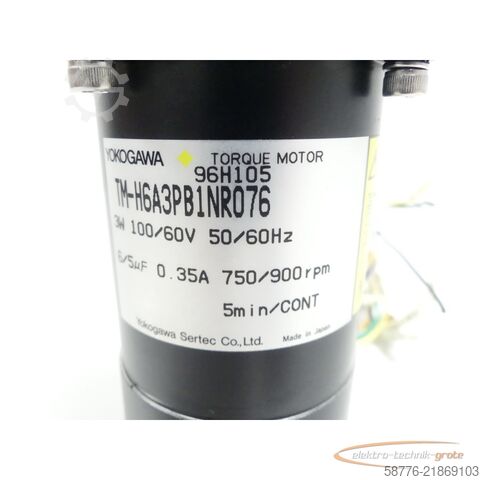 控制单元 Yokogawa TM-H6A3PB1NR076 Torque Motor SN:96H105 + 6RH-D9 Getriebe SN:96H120